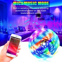 wholesale 5M LED RGB Strips Tape Light Waterproof Music Sync Color Changing Bluetooth Controller 24Key Remote Control Decoration