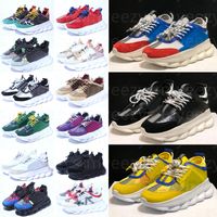 Men women Italy reflective height chain reaction sneakers Casual Shoes fluo leaopard floral triple black white multi-color suede red yellow Trainers 36-45 56Im#