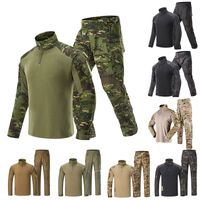 Chambre de chasse en plein air Set de bataille Robe de bataille uniforme tactique BDU ensemble Vêtements de combat de l'armée Camouflage NO05-015