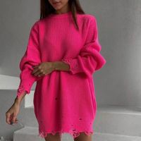 Women' s Sweaters 2021 Woman Long Knitted Sweater O Neck...