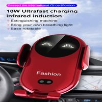Smiley car wireless charger Automatic sensing to open arms Car air outlet mobile phone holder 4 colors for choosea25257E