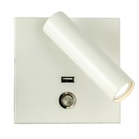 Topoch-Einbau LED-Licht Wohnzimmer-Foyer-Schlafzimmerlampe Einstellbare Lese-Scheinwerferschalter Ein / Aus mit USB-Ladegerät 5V 2A