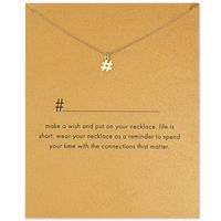 قلادة قلادة مع بطاقة الذهب والفضة # إلكتروني قلادة قلادة ل أزياء المرأة مجوهرات هدية جيدة