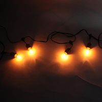 S14 أضواء 24 قطع لمبة في الفناء ضوء سلسلة ضوء سلسلة مع سلك أسود عالية السطوع الإضاءة عيد الميلاد