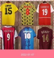 02 05 Henry Bergkamp V. Persie Mens Retro Soccer Jerseys 94 97 Vieira Merson Adams Home 3ª Camisa de Futebol Fardos de Manga Curta