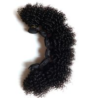God kvalitet brasiliansk remy hår vävar kort typ 8-12inch kinky lockig väft 50g / pc 6pc / lot svart kvinna indiska tillägg