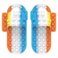 Fidget Shoes Toys Pops Its Push Bubble Party Simple Dimmer decompression Sensory Toy Silicone House Slippers For Adult DHL xxa48