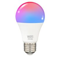 Intelligente Automatisierungsmodule Wifi Glühbirne LED RGB-Farbwechselkompatibel mit Amazon Alexa / Google Startseite / IFTTMALL Genie No Hub erforderlich A19