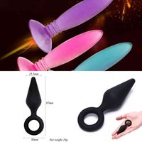 Nexy Anal Jouets 1PCS Silicone Noir Silicone Back Court Pull Perles Perles Sex Adulte Produits 0110