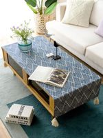 Tabela de pano de café de mesa de toalha de mesa de algodão de algodão espesso mesa japonesa sala de estar sala de tv capa toalha