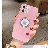 Camera Lens Diamond Crystal Bling Glitter Leather Soft Phone Cases For iPhone 13 Pro Max 12 11 X XS XR 7 8 Plus SE Luxury Cover
