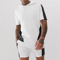 Homens de verão definir sportswear moda 2020 homens roupas camisetas shorts casuais tracksuits macho terno de trilha mais tamanho 2.181
