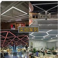 Deckenleuchten LED streifenlicht Büro Beleuchtung Square Pass Kronleuchter langes Gebäude super helle Nähte