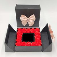 Regalos del día de San Valentín envolver cajas de embalaje caja de regalo de joyería con arco XD24293