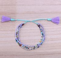 Charm Bracelets QUANCHI Miyuki Seed Beads Pulsera 3-Strands Adjustable Wrap Boho Style Bangles Jewelry 2022