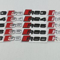 Metal Araba Amblem Rozeti Mektup Numarası Araba Çıkartmaları Audi RS3 RS4 RS5 RS6 RS7 RS8 Araba Styling Refiting Trunk 3D Sticker