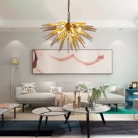 Art Deco Pendant Lights Lamp Honey Crystal French Chandelier...