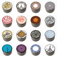 Hot Sale! 21 patterns aluminum alloy four-layer smoke grinder printed cigarette metal grinder smoking accessories wholesale