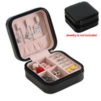 Earring Display Case Necklaces Travel Portable Bracelet Organizer Ring Women Jewelry Box Zipper Storage PU Pouches, Bags