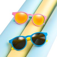 Sunglasses Round Polarized Kids TR90 Mirror Polaroid Sun Glasses Boys Girls Rubber Silicone Safety For Children Baby1