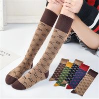 Moda Impresso Knee Socks Bezerro Longo Tubo Alto Feminino Versão Coreana Ins Trend Estilo Harajuku