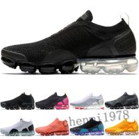 Vapormax CHAUSSURES MOC 2 senza lastica 2.0 scarpe da atletica tripla Black Mens Donne Sneakers Fly White Knit Cushion Trainer Zapatos 36-46 c78