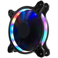 Fanlar Soğutma Jonsbo FR-601 Renkli Sürüm Otomatik Olarak Değiştir Renkler Şasi 12 cm Fan