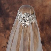 Bridal handgefertigte Krone Tiara Luxus Reine Strass Haarband 15,5 cm * 34 cm große größe haarrebe luxus hochzeit schmuck