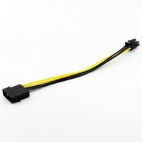 Computer Cables & Connectors 5x 4 Pin Molex Male Plug To 6 PCI-Express Female PCIE Video Power Adapter Connector Cable Cord Black 20cm1