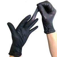 タトゥーの供給のための迅速な出荷のためのニトリルブラックの使い捨て可能な手袋エクストラ大きな保護粉のフリーフードグレードの安全手袋
