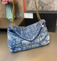 Верхняя Одинокая сумка для наплечника дизайнер женская цепная сумка мода мыть джинсовый крест кузов высокого качества сумки