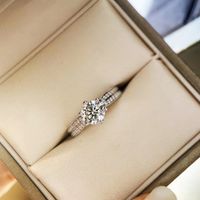 2021 Nouvelle Arrivée S925 Silver Qualité de Luxe de Luxe Sparkly Diamond Queen Anneau pour femme cadeau de mariage Drop shipping PS6431