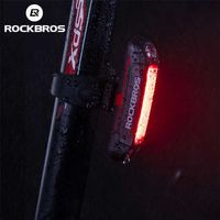 Rockbros cykel bakljus 200-800AMH cykel svans ljus USB uppladdningsbar LED Flash Cykling Mountain Road Seatpost Taillight 220210