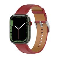 Correa de cuero genuino para Apple Watch 7 Series de reloj de reloj Iwatch7 41mm 45mm Accesorios inteligentes Negro Rojo Marrón Rosa Iwatch Banda S / L