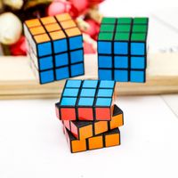 DHL 선적 3x3x3 마법 큐브 휴대용 스티커 큐브 키 체인 퍼즐 전문 속도 큐브 교육 완구