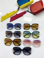 0893 Neue Mode Frauen Männer Sonnenbrille Square Metallrahmen Sommer großzügige Stil Mischfarbe Rahmen Top Qualität UV-Schutzlas Send Box