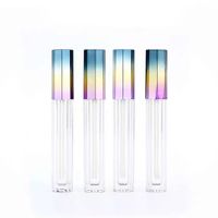 3ML elegant empty octagonal 3-color gradient lip gloss tube bottle cosmetic container liquid lipstick storage packaging material