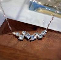 Choucong Neue Modeschmuck 925 Sterling Silber Luxus Multi Shape 5A Zirkon CZ Diamant Hochzeit Engagement Party Clavicle Frauen Halskette