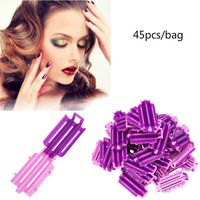 45pcs/bag Clip Wave Rod Bars Corn Diy Curler Clamps Rollers Fluffy Roots Perm Hair Styling Tool