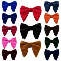 Krawaty na szyję 2021 dla mężczyzn Moda Casual Bunisex Bow Tie Clip-On Solid Color Fancy Dress Wedd Pre związany Regulowany Y7171