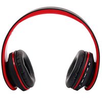 US stock HY-811 Headphones Foldable FM Stereo MP3 Player Wired Bluetooth Headset Black & Red a09 a41