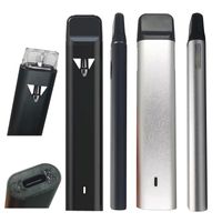 2ML одноразовые ручки для весенок D8 толстые масла стручки аккумуляторные 350 мАч батарея дна светодиодный свет пустой визуальный бак черный серебристый алюминиевый E-сигареты Vaporizer Pen