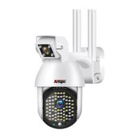 1080 P Çift Lens IP Kamera Açık Gözetim Ev Güvenlik Kamera Kablosuz CCTV IP66 Su Geçirmez Wifi LED Işık Cam