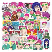 50 teile / satz Saiiki Kusuo Kein Sainan Anime Kleine wasserdichte Aufkleber für Notebook Laptop Flasche Aufkleber