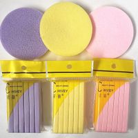 12pcs/bag Soft Compressed Sponge Face Cleaning Sponge Facial Washing Pad Exfoliator Cosmetic Puff