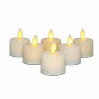 Pakiet 3 LED Bezpłomne świece do kominka Candelabra lub Decor Decor Magazynowanie White Light Moving Flame Wick Filar Candle Y211229