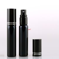 10 ML Siyah Kaplama UV Taşınabilir Cam Parfüm Sprey Şişeleri Atomizer Seyahat Kadınlar Parfum Makyaj Ayarı Şişe 100 adet / lotgood Qualtityg