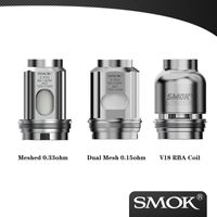 Smok TFV18 Bobinas de substituição dupla 0,15ohm / enlatados de malha 0.33Ohm / RBA para fumar TFV18 Tank Morph 2 Kit