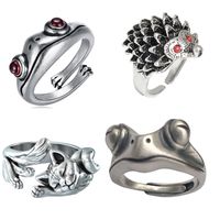 Anello di anello della rana di anello del gatto delle donne e degli uomini riccio di progettazione animale dell anello dell hedgehog
