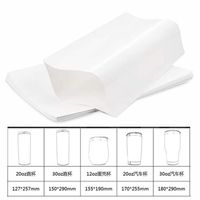 White Sublimation Shrink Wrap Film Wrap Sleeve For Sublimation Bottles Heat Press Printing For Tumbler Mugs Shrink Wrapping